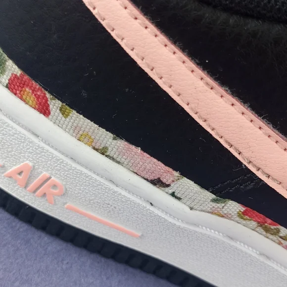 Nike Air Force 1 Vintage Floral GS 'Pink Tint' Shoes BQ2501-001 - Picture 9 of 12